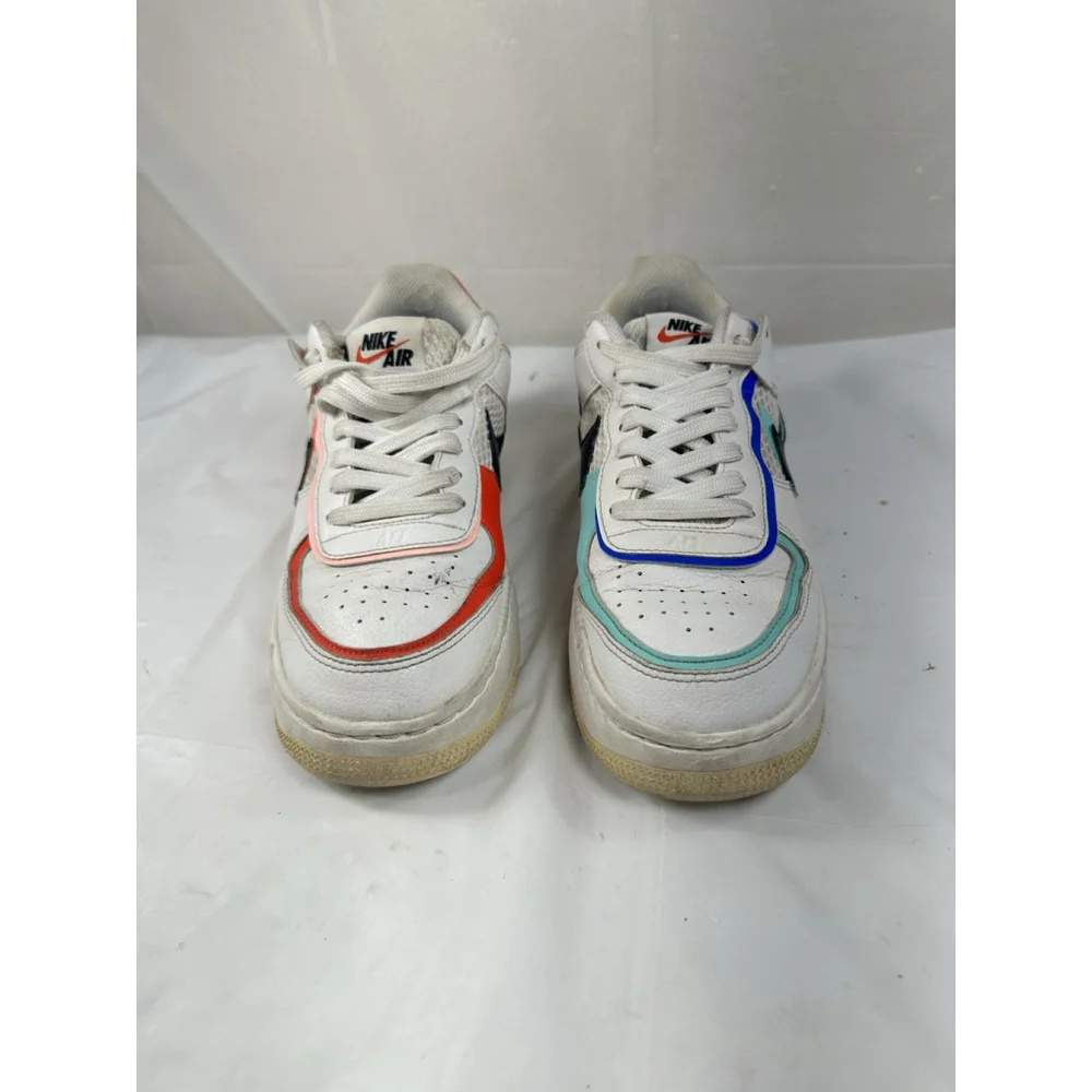 Nike Air Force 1 Shadow Women's 7 White/Multi-Color Pink Blue Shoes DH1965-100